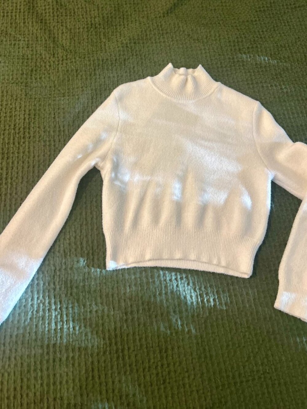 Zara knit white crop turtleneck S